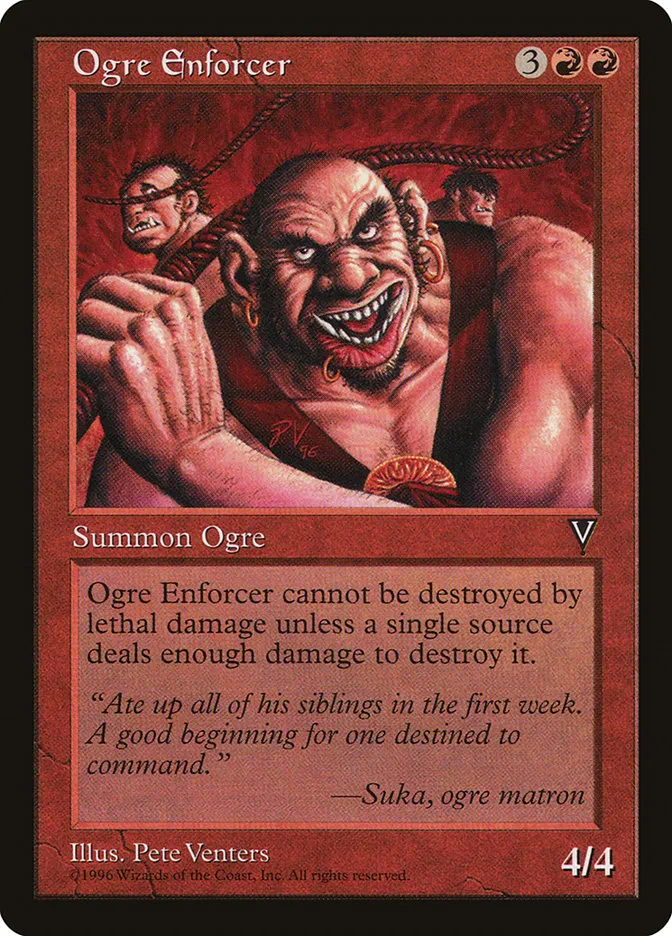 1997 Visions Ogre Enforcer rare #89 unlisted card image