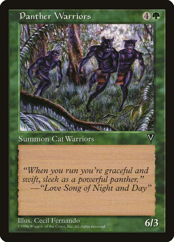 1997 Visions Panther Warriors common #115 unlisted card image