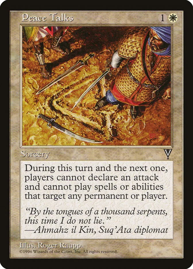 1997 Visions Peace Talks uncommon #15 unlisted card image