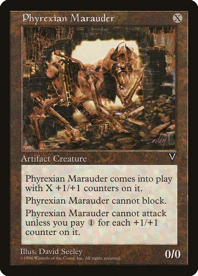 1997 Visions Phyrexian Marauder rare #151 unlisted card image