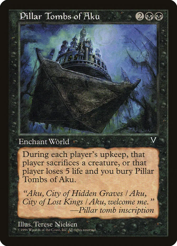 1997 Visions Pillar Tombs of Aku rare #67 unlisted card image