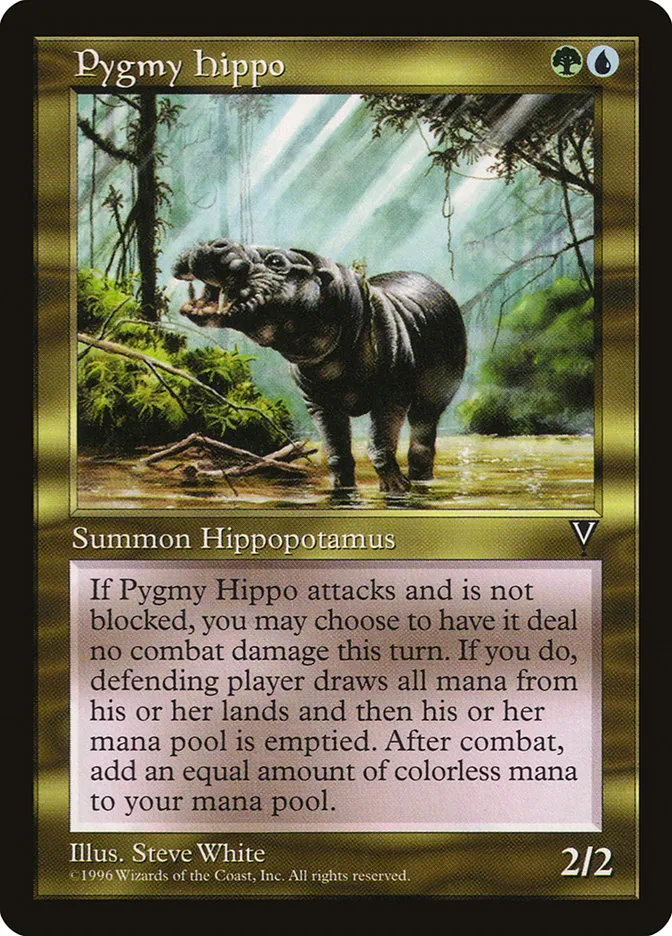 1997 Visions Pygmy Hippo rare #133 unlisted card image