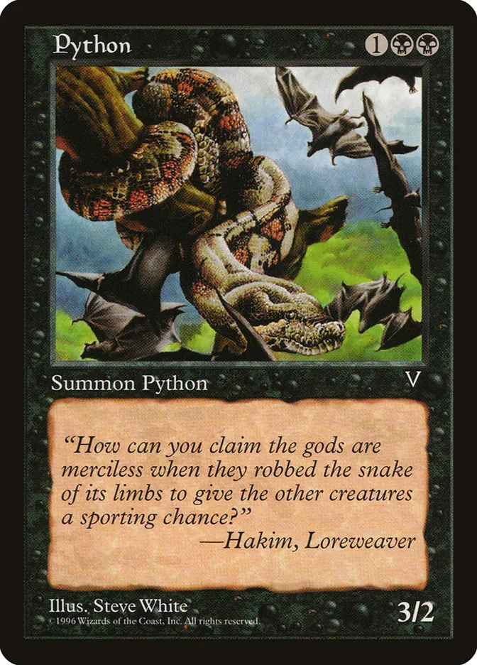 1997 Visions Python common #68 unlisted card image