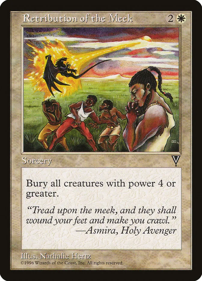1997 Visions Retribution of the Meek rare #19 unlisted card image
