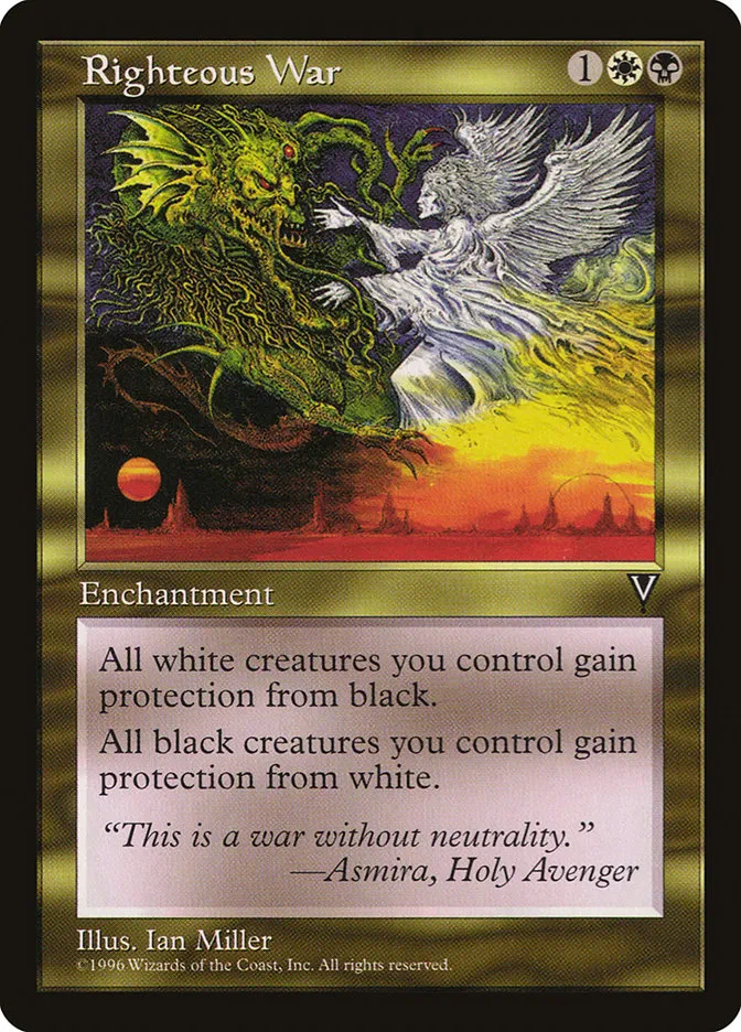 1997 Visions Righteous War rare #134 unlisted card image