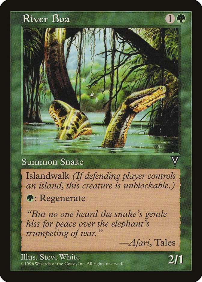 1997 Visions River Boa common #118 unlisted card image