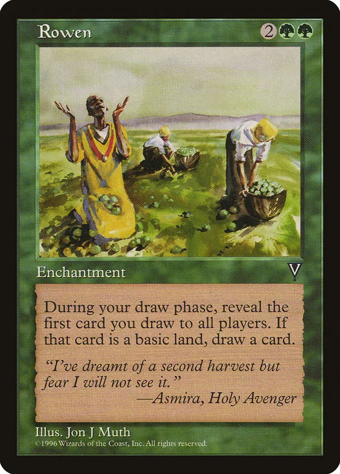 1997 Visions Rowen rare #119 unlisted card image