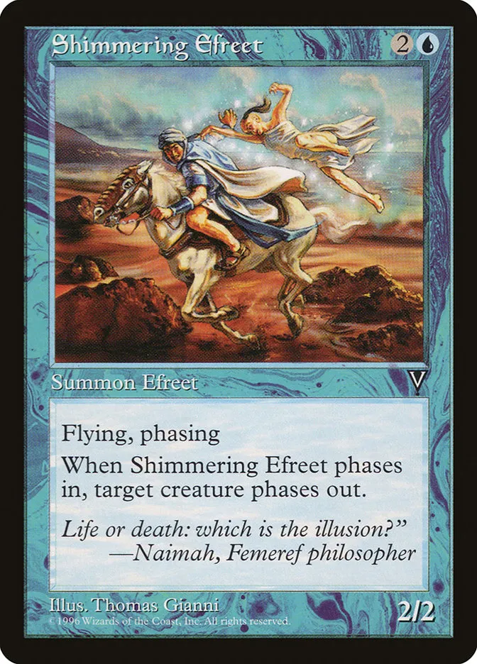 1997 Visions Shimmering Efreet uncommon #42 unlisted card image