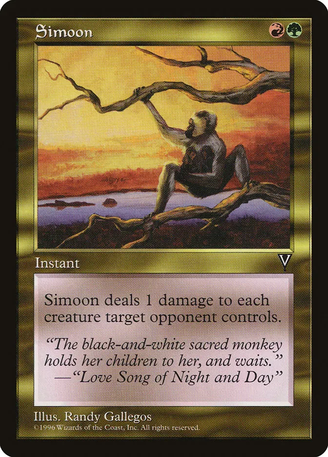 1997 Visions Simoon uncommon #136 unlisted card image