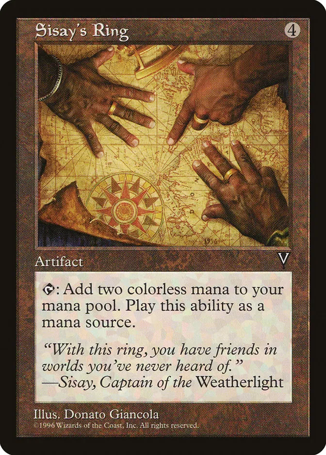 1997 Visions Sisay's Ring common #154 unlisted card image