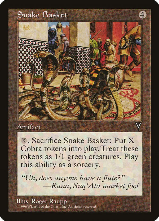 1997 Visions Snake Basket rare #155 unlisted card image
