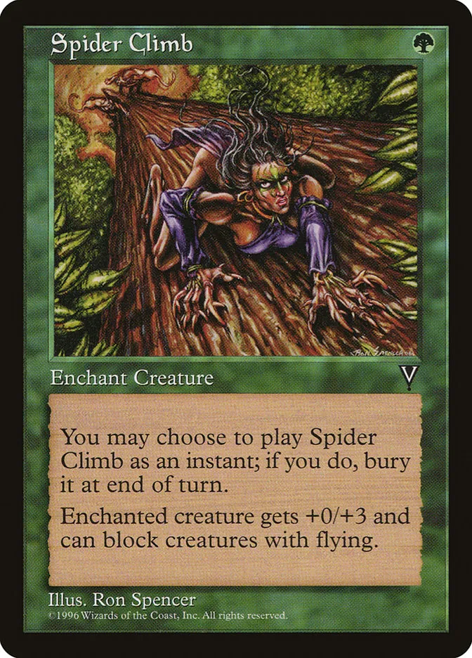 1997 Visions Spider Climb common #120 unlisted card image