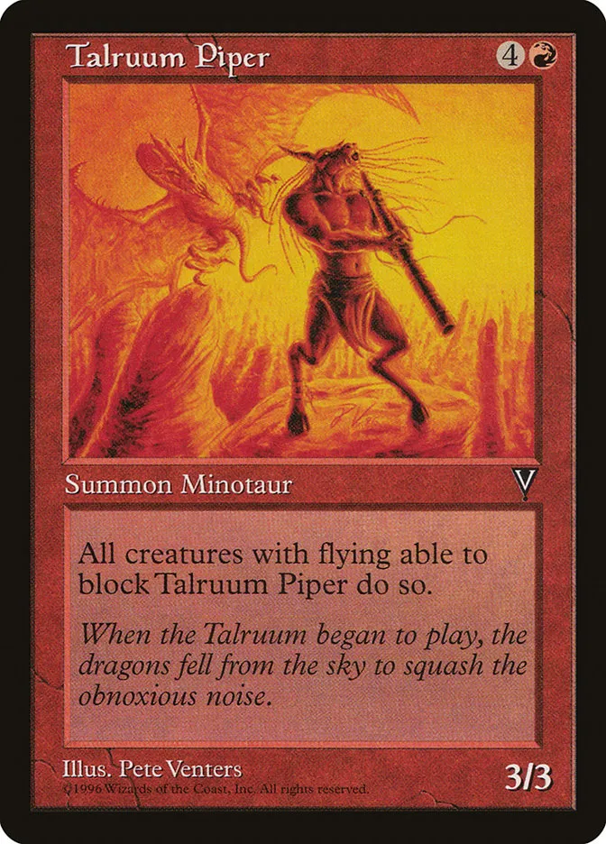 1997 Visions Talruum Piper uncommon #98 unlisted card image