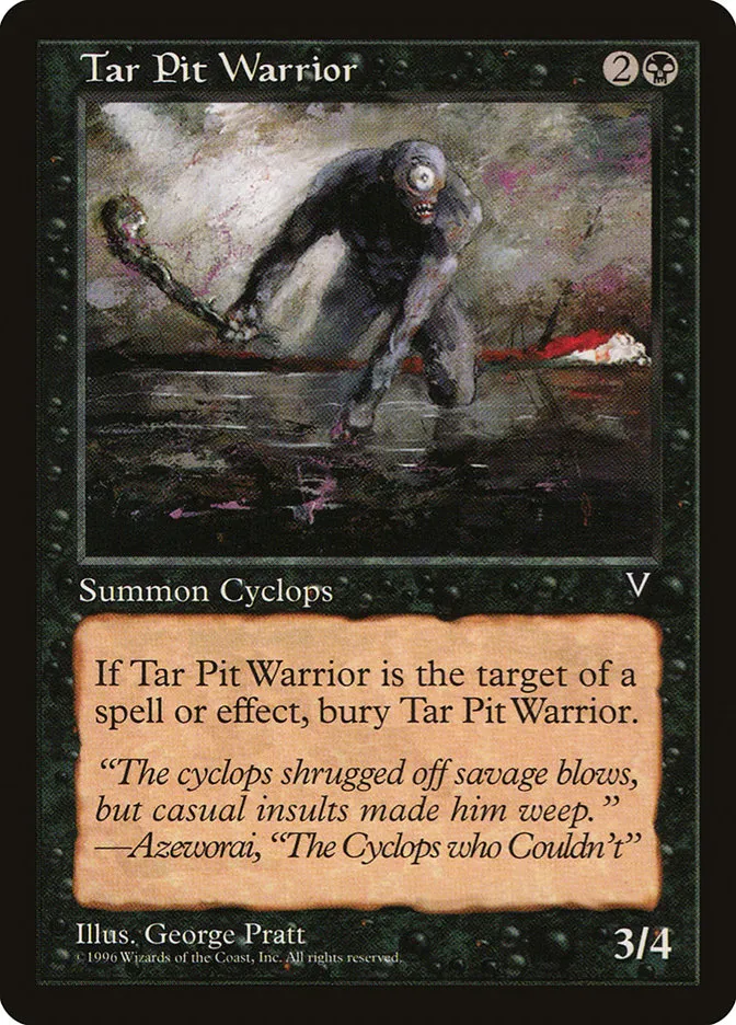 1997 Visions Tar Pit Warrior common #70 unlisted card image