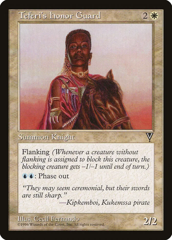 1997 Visions Teferi's Honor Guard uncommon #22 unlisted card image