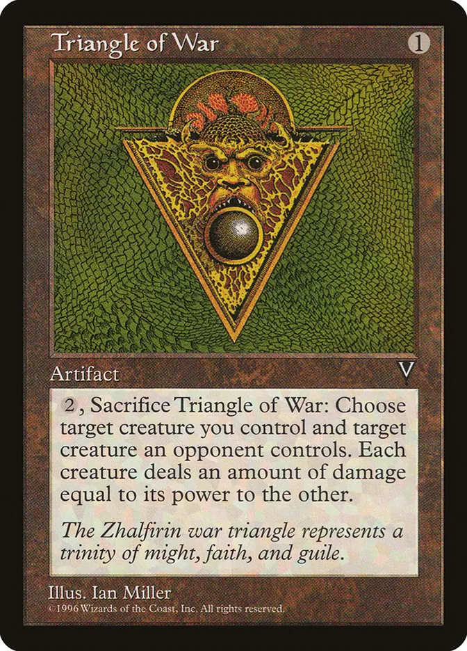 1997 Visions Triangle of War rare #158 unlisted card image