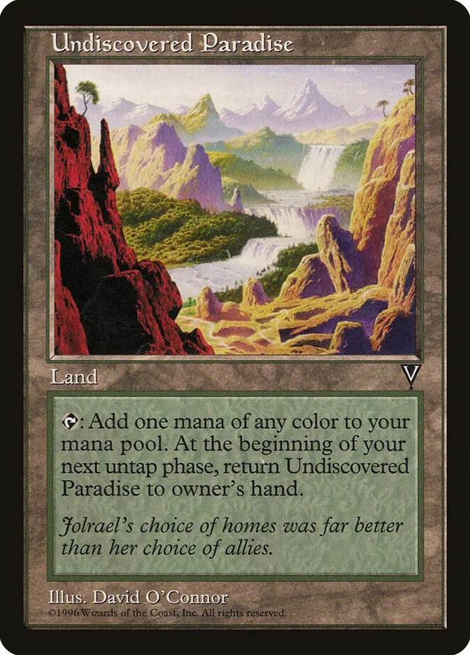 1997 Visions Undiscovered Paradise rare #167 unlisted card image