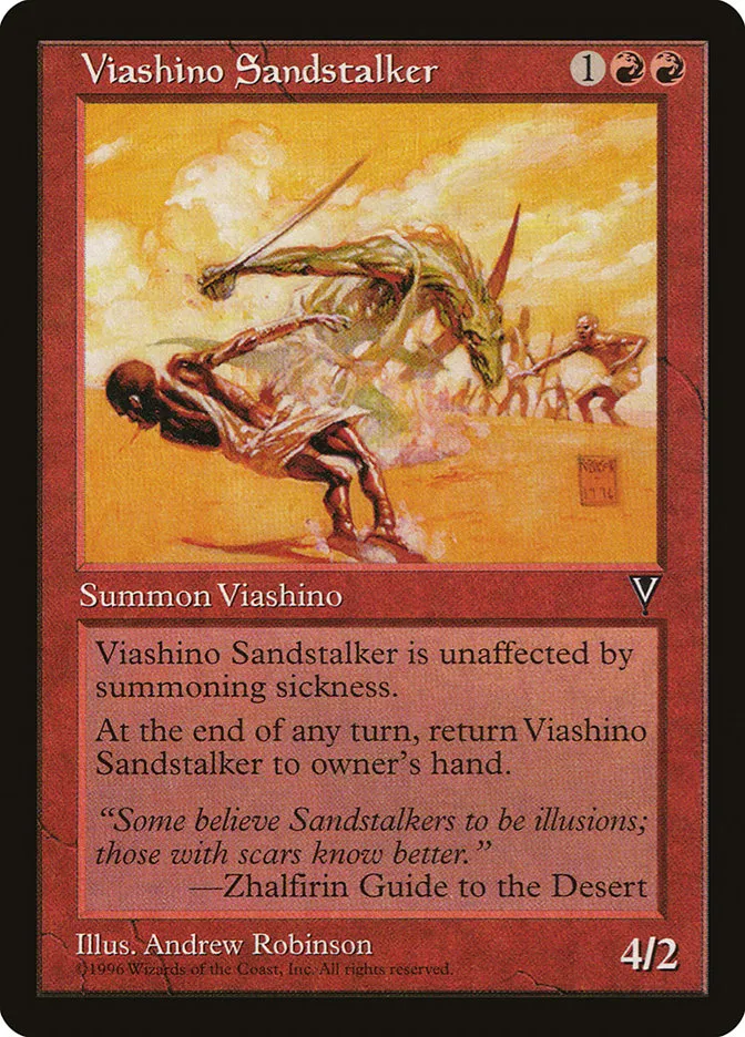 1997 Visions Viashino Sandstalker uncommon #100 unlisted card image