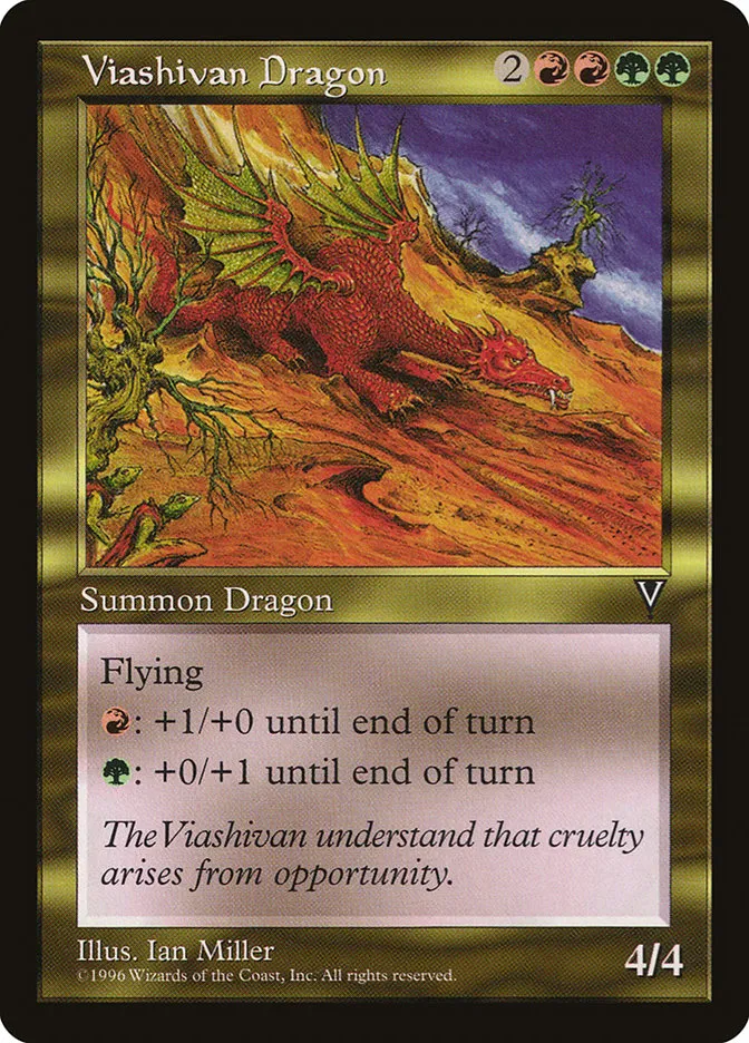 1997 Visions Viashivan Dragon rare #140 unlisted card image