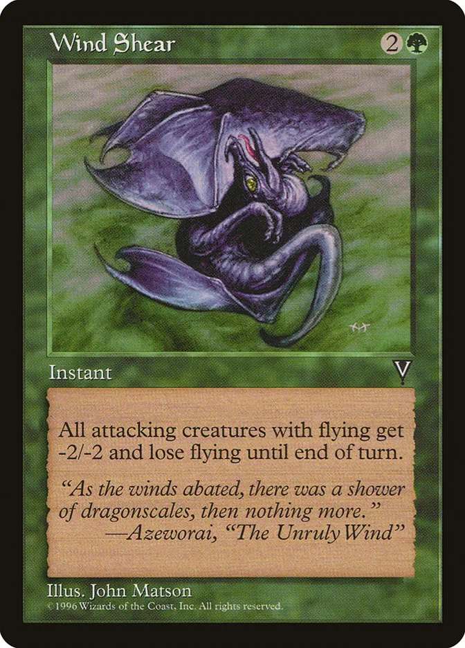 1997 Visions Wind Shear uncommon #125 unlisted card image
