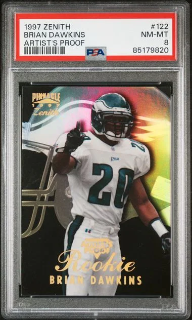 1997 Zenith Artist's Proof Brian Dawkins #122 card image