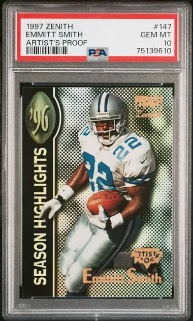 1997 Zenith Artist's Proof Emmitt Smith #147 card image