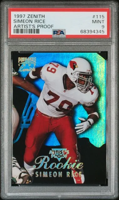 1997 Zenith Artist's Proof Simeon Rice #115 card image