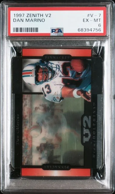 1997 Zenith V2 Dan Marino #V-7 card image
