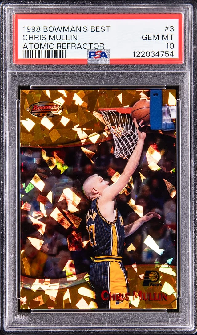 1998-99 Bowman Best Chris Mullin Atomic Refractor #3 card image