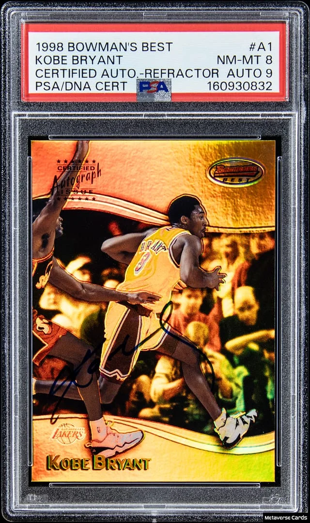 1998-99 Bowman Best Kobe Bryant Certified Autograph Atomic Refractor #A1 card image