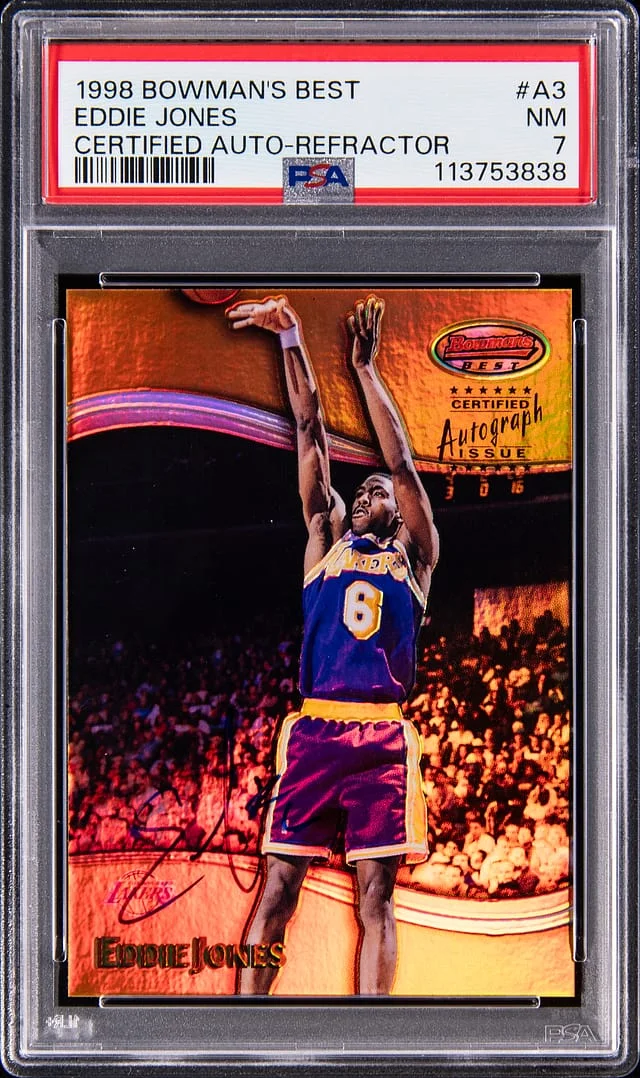 1998-99 Bowman's Best Eddie Jones Certified Autograph Refractor #A3 card image