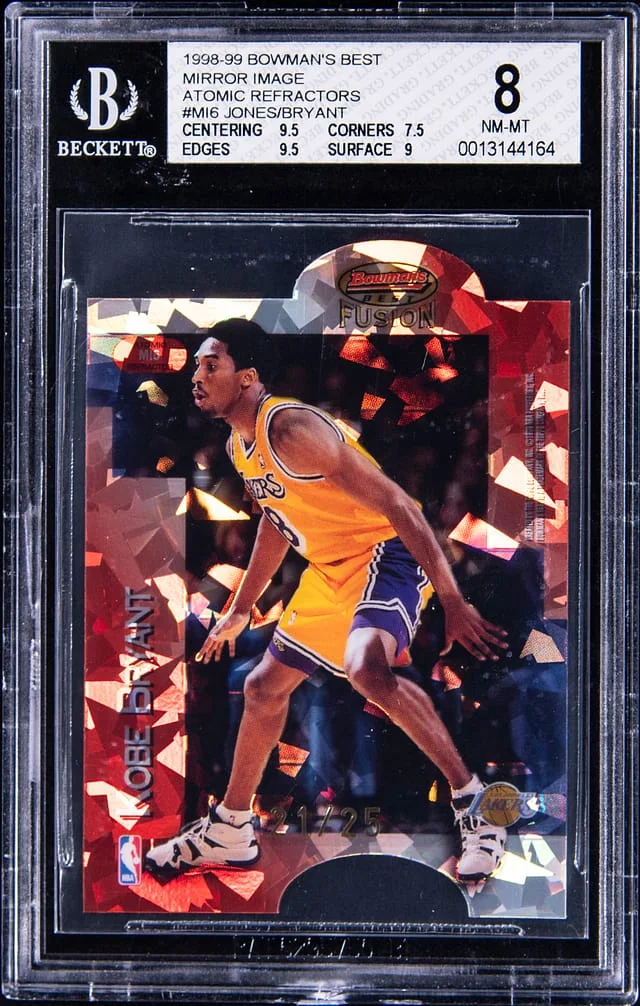1998-99 Bowman's Best Kobe Bryant/Eddie Jones Mirror Image Atomic Refractor #MI6 card image
