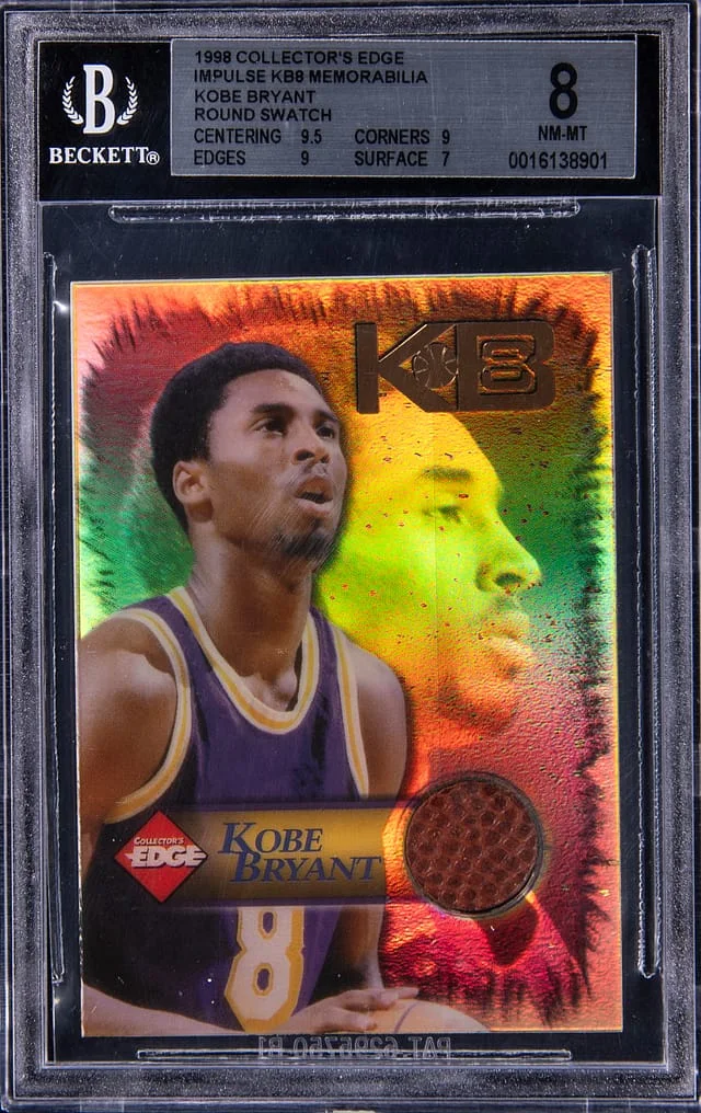 1998-99 Collector's Edge Impulse Memorabilia Round Swatch Kobe Bryant #KB8 card image
