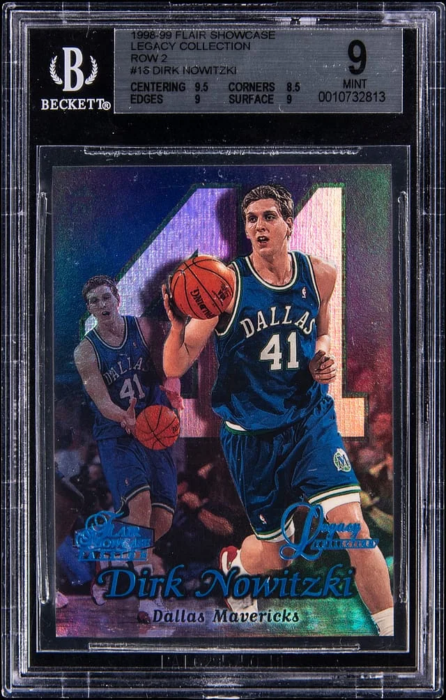1998-99 Flair Showcase Dirk Nowitzki Legacy Collection Row 2 #16L card image