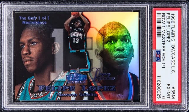 1998-99 Flair Showcase Felipe Lopez Legacy Collection Row 1 Masterpiece #65M card image