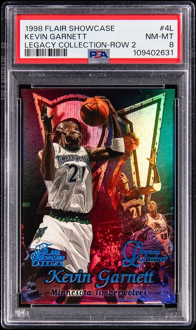 1998-99 Flair Showcase Kevin Garnett Legacy Collection Row 1 #4L card image