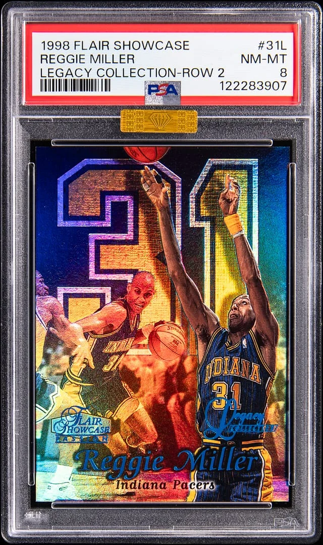 1998-99 Flair Showcase Reggie Miller Legacy Collection Row 2 #31L card image