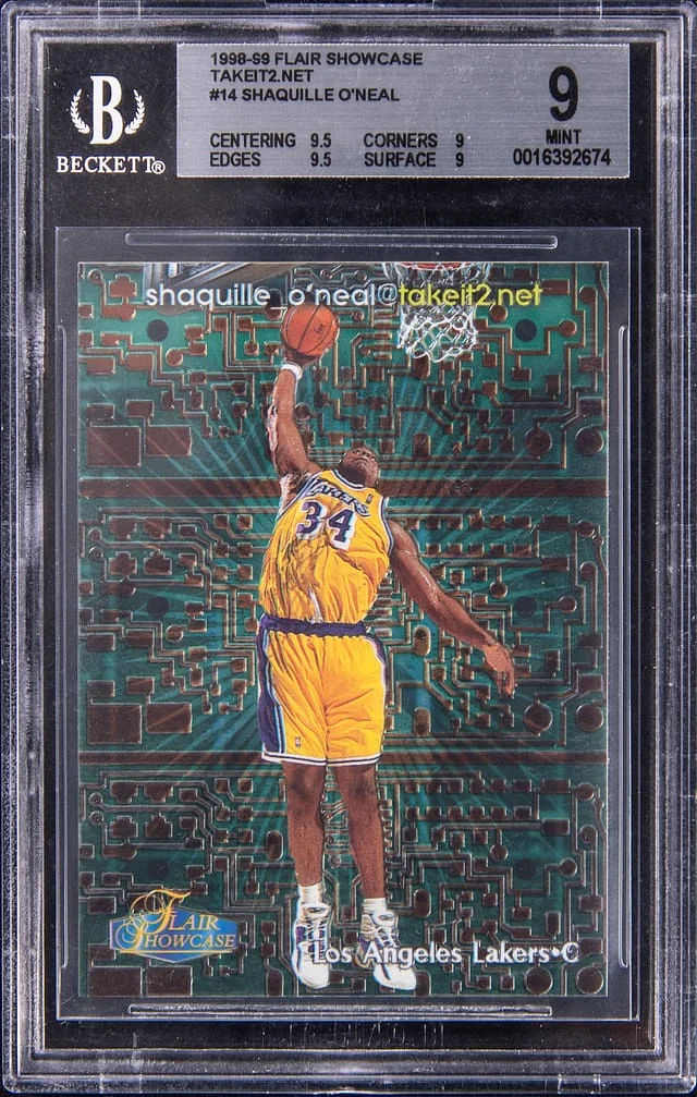 1998-99 Flair Showcase Shaquille O'Neal takeit2.net #14TN card image