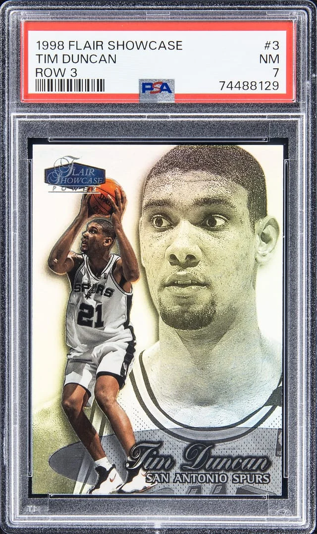 1998-99 Flair Showcase Tim Duncan Row 3 #3 card image