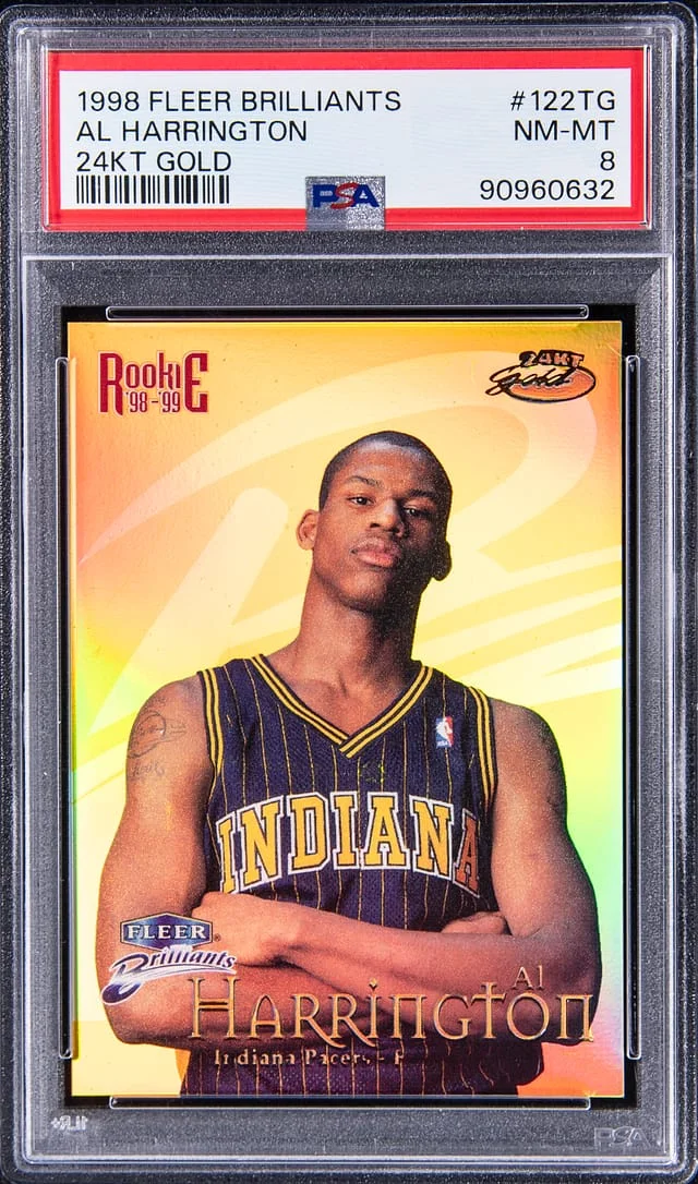 1998-99 Fleer Brilliants Al Harrington 24KT Gold #122TG card image