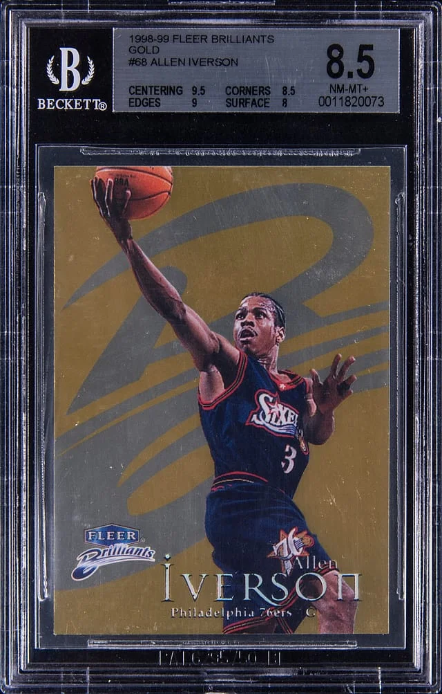1998-99 Fleer Brilliants Allen Iverson Gold #68 card image