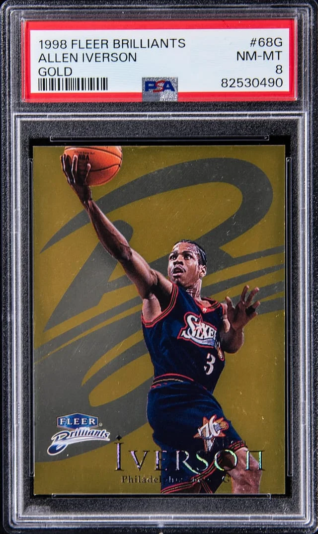 1998-99 Fleer Brilliants Allen Iverson Gold #68G card image