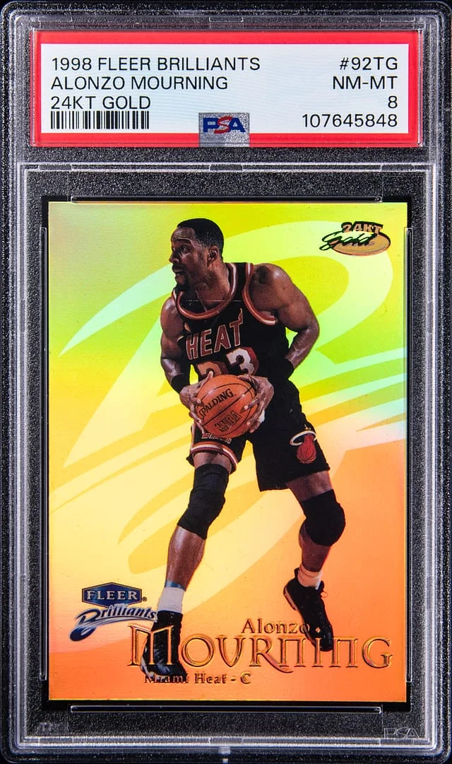 1998-99 Fleer Brilliants Alonzo Mourning 24KT Gold #92TG card image