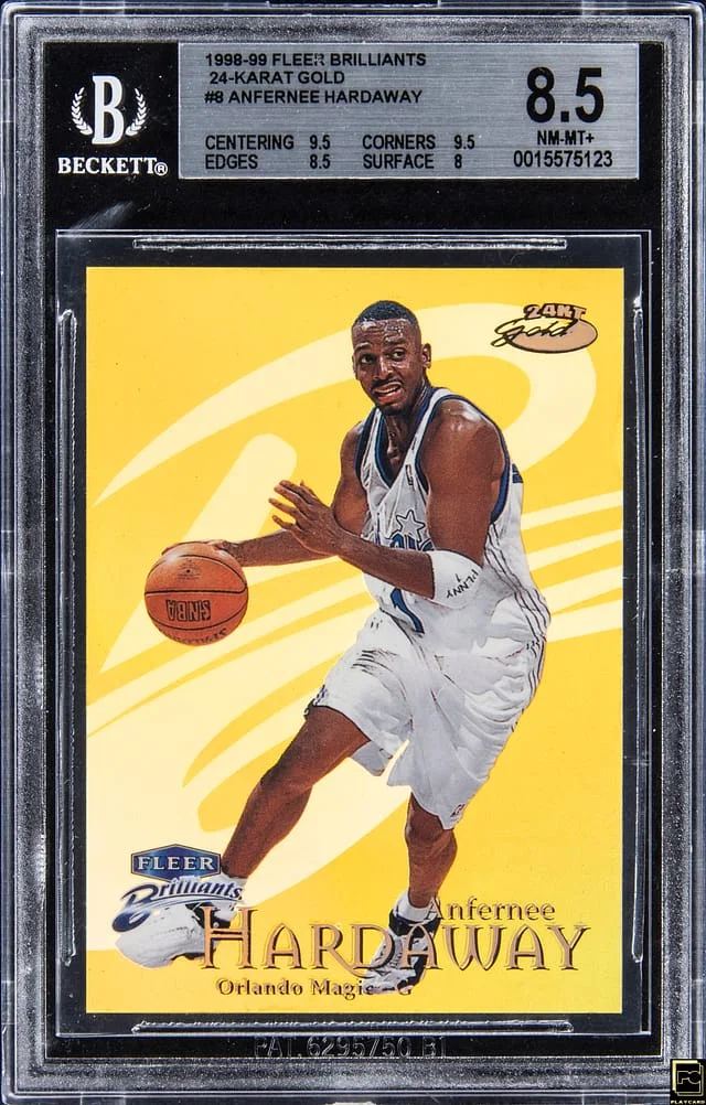 1998-99 Fleer Brilliants Anfernee Hardaway 24-Karat Gold #8TG card image