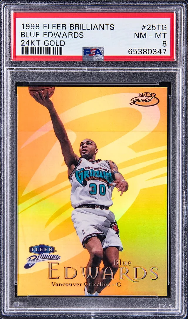 1998-99 Fleer Brilliants Blue Edwards 24KT Gold #25TG card image