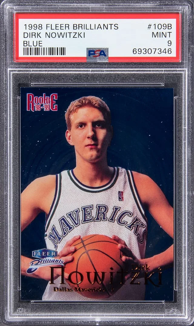 1998-99 Fleer Brilliants Dirk Nowitzki Blue #109B card image