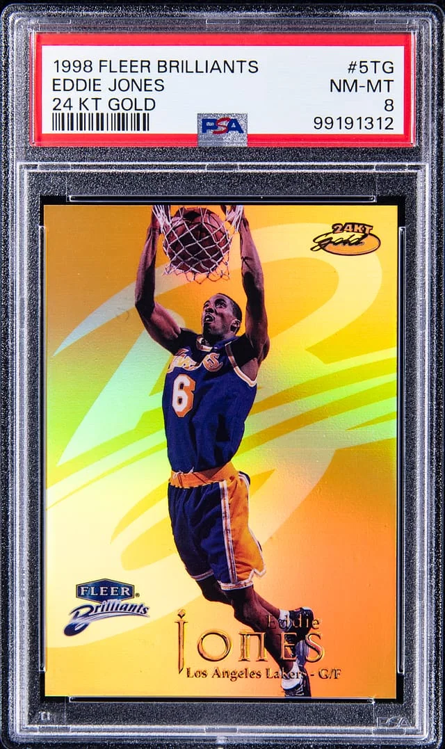 1998-99 Fleer Brilliants Eddie Jones 24KT Gold #5TG card image