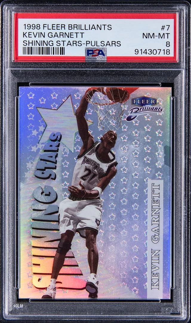 1998-99 Fleer Brilliants Kevin Garnett Shining Stars Pulsars #7 card image