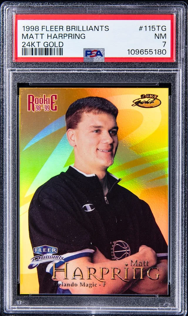 1998-99 Fleer Brilliants Matt Harpring 24Kt Gold #115TG card image