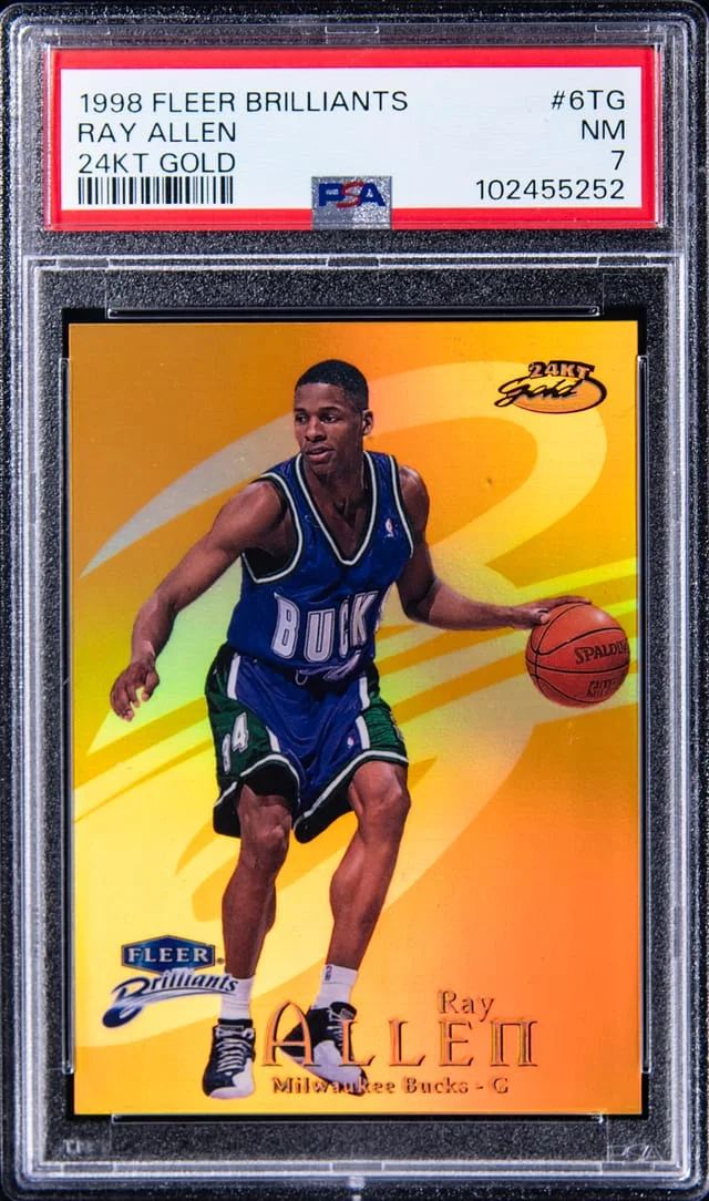 1998-99 Fleer Brilliants Ray Allen 24KT Gold #6TG card image